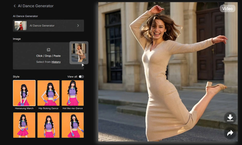 how to create AI dance videos with MindVideo